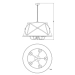 Подвесная люстра Moderli Berta V1260-5P