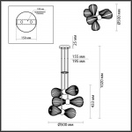 Подвесная люстра Odeon Light Exclusive Elica 5402/6