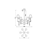 Подвесная люстра Vele Luce Oro VL5654P26