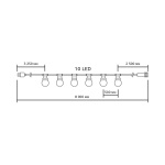 Светодиодная гирлянда белт-лайт Gauss Holiday HL065