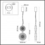 Подвесной светодиодный светильник Odeon Light Exclusive Caramella 5412/13LB