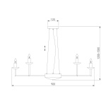 Подвесная люстра Eurosvet Cariso 60150/18 хром