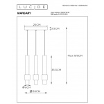 Подвесная светодиодная люстра Lucide Margary 24402/15/30
