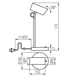 Настольная лампа Kanlux AGZAR E14 W 36251