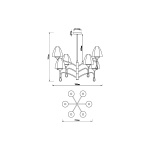 Подвесная люстра Vele Luce Oro VL5654P16