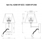 Бра Arte Lamp Elba A2581AP-2CC