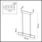 Подвесной светодиодный светильник Odeon Light Hightech Vincent 6629/25L