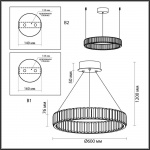 Подвесной светодиодный светильник Odeon Light Vekia 5015/36L