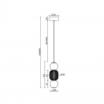 Подвесной светодиодный светильник Maytoni Drop MOD273PL-L16G3K