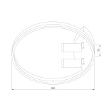 Потолочная светодиодная люстра Eurosvet Luminari 90247/3 черный / золото