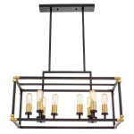 Подвесная люстра Lumina Deco Waldorf LDP 1140-8 BK+MD