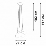 Подвесная люстра Vitaluce V42890-13/4PL