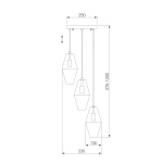 Подвесная люстра Eurosvet Prism 50236/3 янтарный