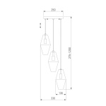 Подвесная люстра Eurosvet Prism 50236/3 прозрачный