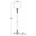 Торшер Arte Lamp Gracie A7301PN-1PB