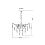 Подвесная люстра Arte Lamp Lilly A4070LM-9GO