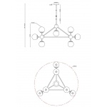 Подвесная люстра Arte Lamp Bolla A1664SP-10BK