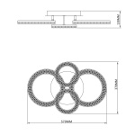 Потолочная светодиодная люстра Escada Alunit 10281/4LED