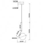 Подвесной светильник Arte Lamp Bolla-Unica A1923SP-1AB