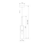 Подвесной светильник Eurosvet Graf 50226/1 янтарный