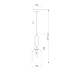 Подвесной светильник Eurosvet Flou 50229/1 янтарный