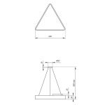 Подвесной светодиодный cветильник Geometria ЭРА Delta SPO-151-W-40K-030 30Вт 4000К белый Б0050574