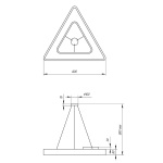 Подвесной светодиодный cветильник Geometria ЭРА Delta SPO-154-W-40K-042 42Вт 4000К белый Б0050580