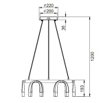 Подвесной светильник Vele Luce Negro VL7102P12