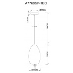 Подвесной светодиодный светильник Arte Lamp Cody A7769SP-1BC