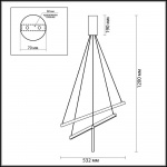 Подвесной светодиодный светильник Odeon Light L-vision Cometa 3860/39B