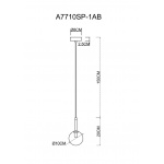 Подвесной светильник Arte Lamp Cameron A7710SP-1AB