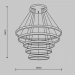 Подвесной светодиодный светильник Maytoni Rim MOD058PL-L200BSK