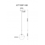 Подвесной светильник Arte Lamp Cameron A7715SP-1AB