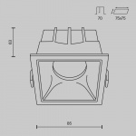 Встраиваемый светодиодный светильник Maytoni Technical Alfa LED DL043-01-15W4K-SQ-W