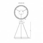 Подвесной светодиодный светильник iLedex Meridian C4716-60 GD