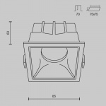 Встраиваемый светильник Maytoni Alfa LED DL043-01-15W3K-SQ-W