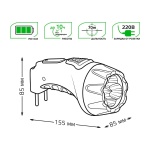 Ручной светодиодный фонарь Gauss аккумуляторный 155х85 60 лм GF105