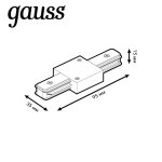 Коннектор прямой Gauss TR106