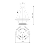 Подвесной светодиодный светильник Eurosvet Imperio 90241/2 белый/ серебро Smart