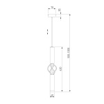 Подвесной светодиодный светильник Eurosvet Lance 50191/1 LED черный/золото