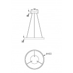 Подвесной светодиодный светильник Maytoni Rim MOD058PL-L22BK