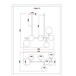 Подвесная люстра Moderli Molecule V10842-7P