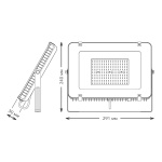 Прожектор светодиодный Gauss Qplus 100W 6500К 613511100