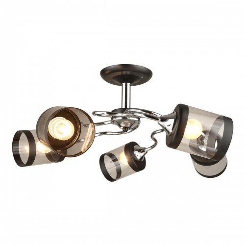 Потолочная люстра IMEX MD.3470-5-S CH+BK