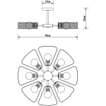 Потолочная люстра Arte Lamp Maasym A7044PL-8BK