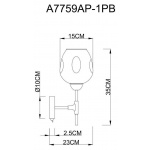 Бра Arte Lamp Yuka Smoky A7759AP-1PB