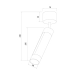 Светодиодный спот Eurosvet Strong 20084/1 LED черный/золото