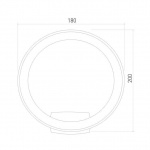 Уличный настенный светодиодный светильник Elektrostandard Ring 1710 Techno Led черный a054933