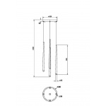 Подвесной светодиодный светильник Maytoni Cascade MOD132PL-L30BSK