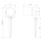 Ландшафтный светильник Elektrostandard Landscape/2 35146/S черный a057942